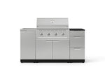 NewAge Outdoor Kitchens Outdoor Grill Island Stainless-Steel 5-Piece Cabinet Set with Sink, 3 Drawer, Grill Cabinet, Performance Grill and Stainless Steel Countertop - (Natural Gas) 