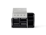 NewAge Outdoor Kitchens Outdoor Grill Island Aluminum 4-Piece Cabinet Set with 1 Door, Grill Cabinet, Performance Grill and Countertop - (Liquid Propane) 