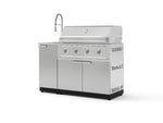 NewAge Outdoor Kitchens Outdoor Grill Island Stainless-Steel 3-Piece Cabinet Set with Sink, Grill Cabinet and Performance Grill-75344-Garage Giant 