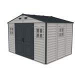 DuraMax WoodSide Plus 10.5' x 8' Vinyl Shed with Foundation Kit 