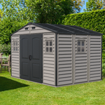 DuraMax WoodSide Plus 10.5' x 8' Vinyl Shed with Foundation Kit 