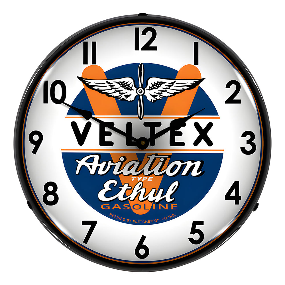 Collectable Sign and Clock Veltex Aviation Ethul Backlit Wall Clock-1101288-Garage Giant