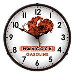 Collectable Sign and Clock Hancock Gasoline Backlit Wall Clock-1102292-Garage Giant 