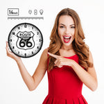 Collectable Sign and Clock Route 66 Backlit Wall Clock-1102294-Garage Giant 