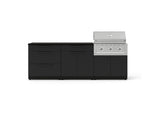 NewAge Outdoor Kitchens Stainless-Steel 5-Piece Cabinet Set with 3-Drawer, Bar, Grill Cabinet, Performance Grill and Countertop-73312-Garage Giant 