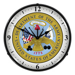 Collectable Sign and Clock US Army Seal Backlit Wall Clock-1109342-Garage Giant 