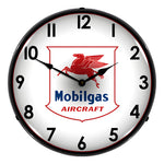 Collectable Sign and Clock Mobilgas Aircraft Backlit Wall Clock-1110292-Garage Giant 