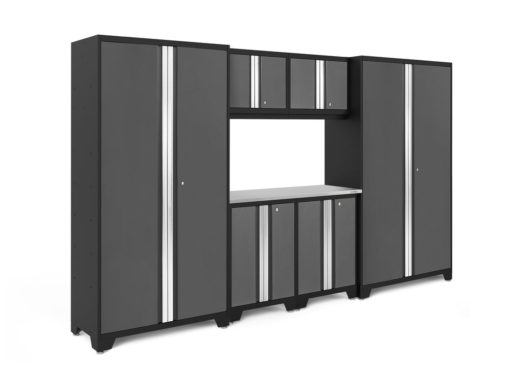 NewAge Garage Cabinets Bold Series 7-Piece Cabinet Set with 42 in. RTA Lockers-73067-Garage Giant