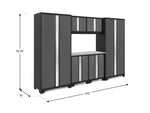 NewAge Garage Cabinets Bold Series 7-Piece Cabinet Set with 36 in. RTA Lockers-73035-Garage Giant 