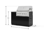 NewAge Outdoor Kitchens Outdoor Grill Island Aluminum 3-Piece Cabinet Set with Sink, Grill Cabinet, and Platinum Grill 