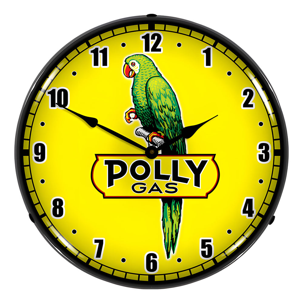 Collectable Sign and Clock Polly Gas Backlit Wall Clock-1206373-Garage Giant