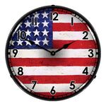 Collectable Sign and Clock USA Flag Backlit Wall Clock-12091254-Garage Giant 