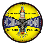 Collectable Sign and Clock Champion Plugs Vintage Backlit Wall Clock-1209412-Garage Giant 