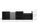 NewAge Outdoor Kitchens Aluminum 4-Piece Cabinet Set with Sink, Bar, Grill Cabinet and Stainless Steel Door Fridge-71472-Garage Giant 