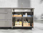 NewAge Outdoor Kitchens Stainless Steel 6-Piece Cabinet Set with Sink, Bar, Grill Cabinet, Platinum Grill, Countertop and Fridge-72013-Garage Giant 