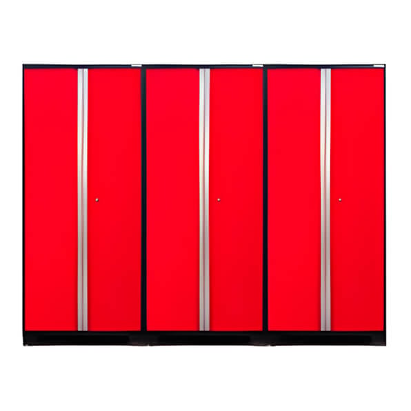 NewAge Garage Cabinets 3 x PRO Series Red Multi-Use Lockers-52205-3-Garage Giant