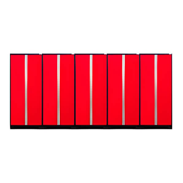 NewAge Garage Cabinets 5 x PRO Series Red Multi-Use Lockers-52205-5-Garage Giant