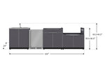 NewAge Outdoor Kitchens Aluminum 4-Piece Cabinet Set with Sink, Bar, Grill Cabinet and Fridge-66308-Garage Giant 