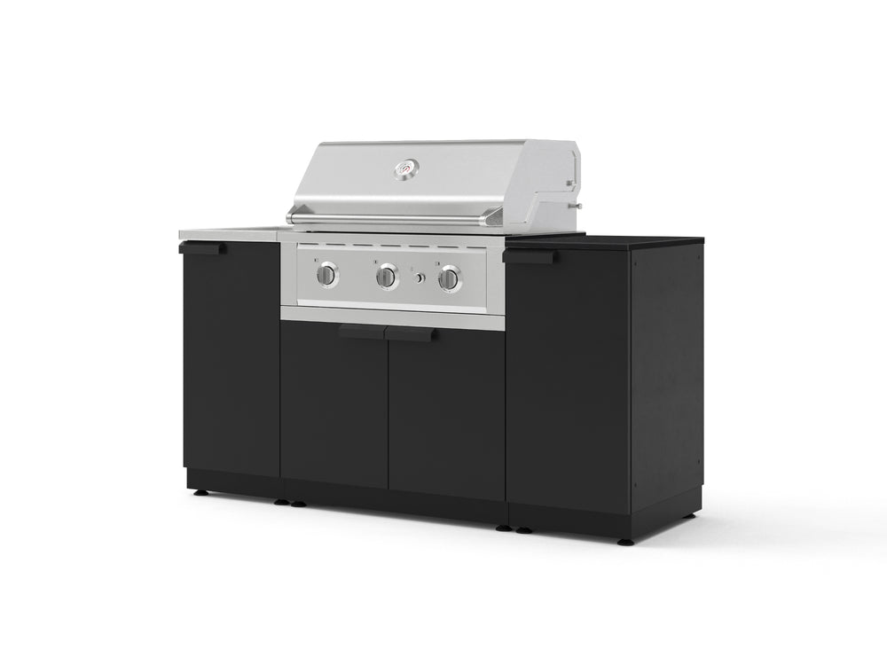 NewAge Outdoor Kitchens Outdoor Grill Island Stainless-Steel 5-Piece Cabinet Set with Sink, 1 Door, Grill Cabinet, Performance Grill and Stainless Steel Countertop - (Natural Gas) | Garage Giant