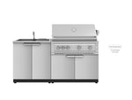 NewAge Outdoor Kitchens Stainless Steel 2-Piece Cabinet set with Sink and Grill Cabinet-67612-Garage Giant 