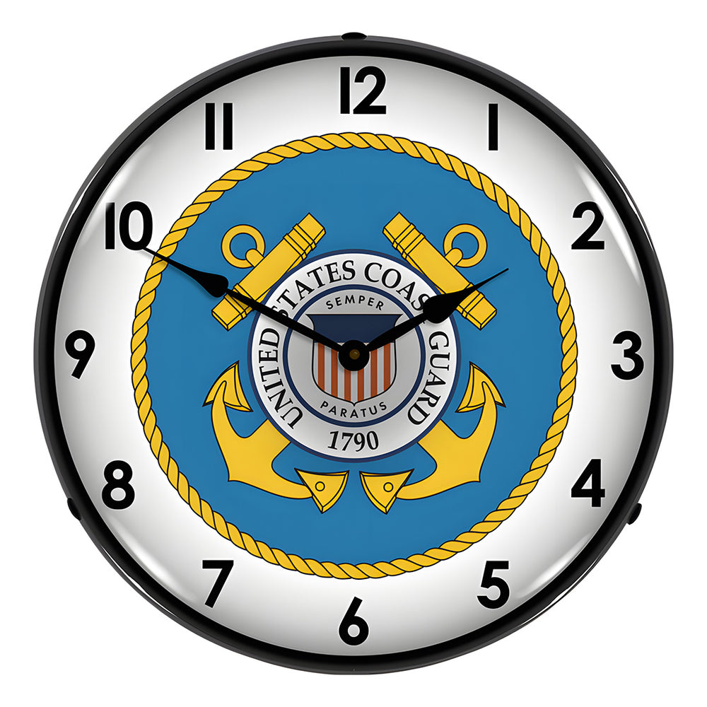 Collectable Sign and Clock US Coast Guard Backlit Wall Clock-1302419-Garage Giant