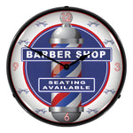 Collectable Sign and Clock Barber Shop Backlit Wall Clock-1303430-Garage Giant 