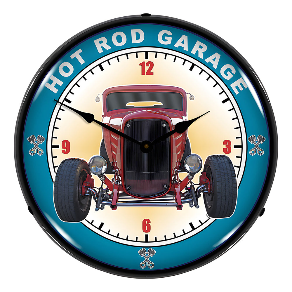 Collectable Sign and Clock Hot Rod Garage Backlit Wall Clock-1303431-Garage Giant