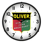 Collectable Sign and Clock Oliver Farm Machinery Backlit Wall Clock-1306454-Garage Giant 