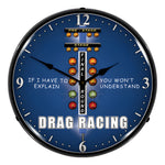 Collectable Sign and Clock Drag Racing Backlit Wall Clock-1311474-Garage Giant 