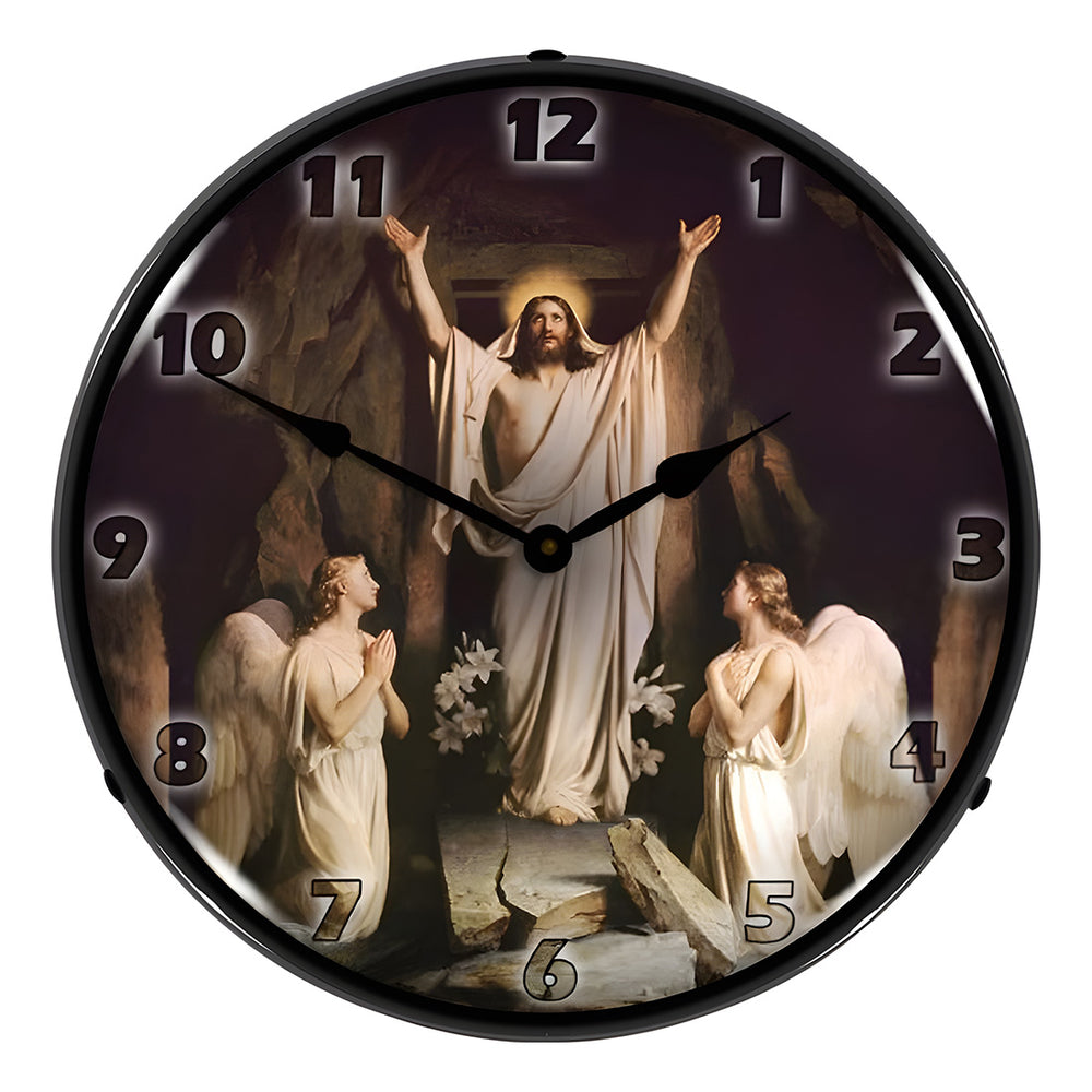 Collectable Sign and Clock Jesus The Resurrection Backlit Wall Clock-1311476-Garage Giant