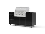 NewAge Outdoor Kitchens Outdoor Grill Island Aluminum 5-Piece Cabinet Set with Casters 1 Door, 3 Drawer, Grill Cabinet and Performance Grill - (Liquid Propane) | Garage Giant 