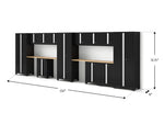 NewAge Garage Cabinets Bold Series 14PC Garage Cabinetry Set, 24-Gauge Steel, Fully Welded, 234" W x 18" D x 76.75" H-55841-Garage Giant 