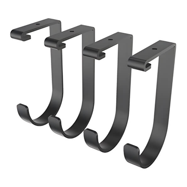 Fleximounts Black Storage Rail Hook (4-Pack)