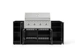 NewAge Outdoor Kitchens Outdoor Grill Island Aluminum 6-Piece Cabinet Set with 1 Door, Grill Cabinet, Performance Grill and Countertops - (Natural Gas) 