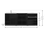 NewAge Outdoor Kitchens Aluminum 3-Piece Cabinet Set with Bar, Sink and Kamado Cabinet-67480-Garage Giant 