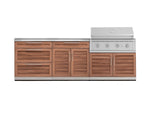 NewAge Outdoor Kitchens Stainless Steel 5-Piece Cabinet Set with with 3-Drawer, Bar, Grill Cabinet, Performance Grill and Countertop-71053-Garage Giant 