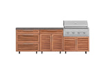 NewAge Outdoor Kitchens Stainless Steel 5-Piece Cabinet Set with Casters and 3 Drawer, Bar, Grill Cabinet, Performance Grill, Countertop-72628-Garage Giant 