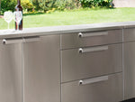 NewAge Outdoor Kitchens Stainless Steel 4-Piece Cabinet Set with Sink, Bar, Grill Cabinet and Fridge-66354-Garage Giant 