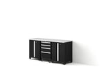 NewAge Garage Cabinets Bold XL Series 4PC Garage Cabinetry Set, 20-24 Gauge Steel, Fully Welded, 72" W x 18" D x 35.75" H-64585-Garage Giant 
