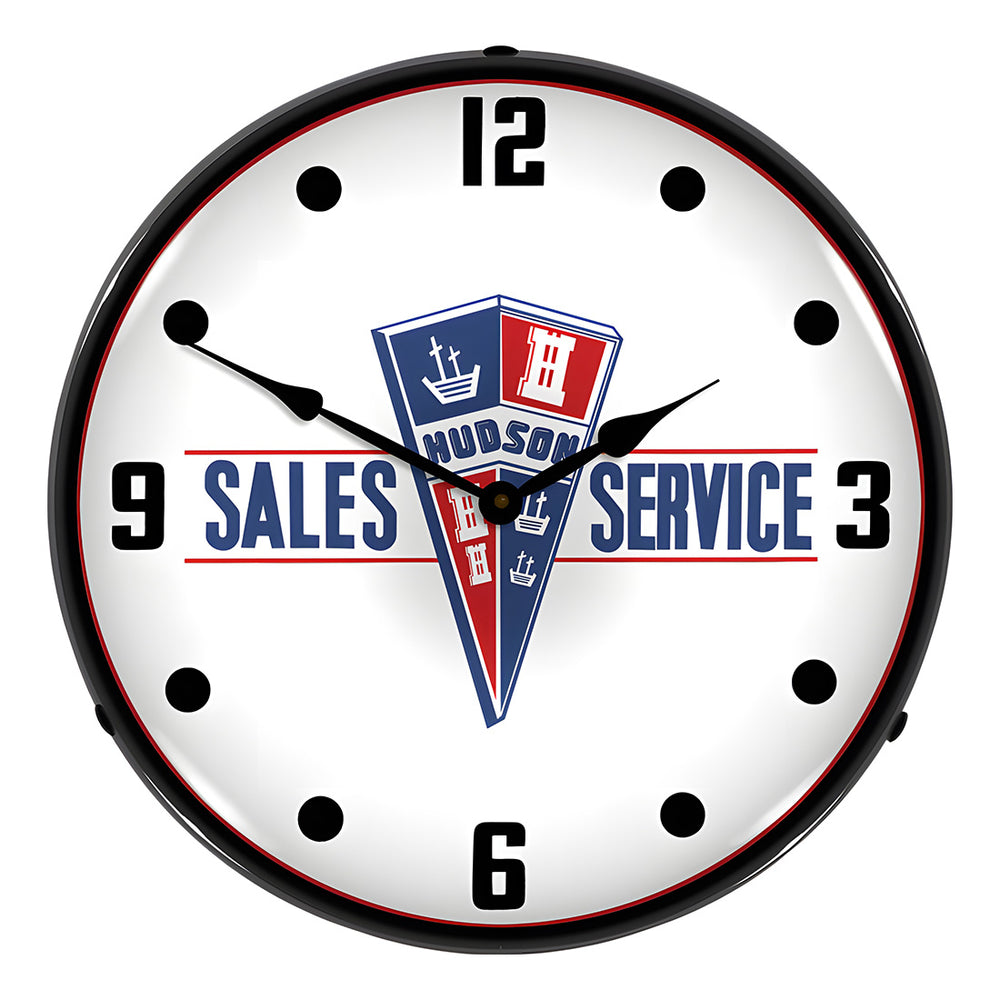 Collectable Sign and Clock Hudson Sales and Service Backlit Wall Clock-1407523-Garage Giant