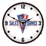Collectable Sign and Clock Hudson Sales and Service Backlit Wall Clock-1407523-Garage Giant 