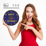 Collectable Sign and Clock Navy Veteran Backlit Wall Clock-1407525-Garage Giant 