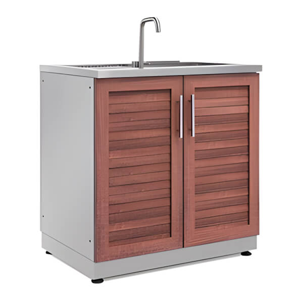 NewAge Outdoor Kitchens Grove 2-Door Sink Cabinet-70102-Garage Giant