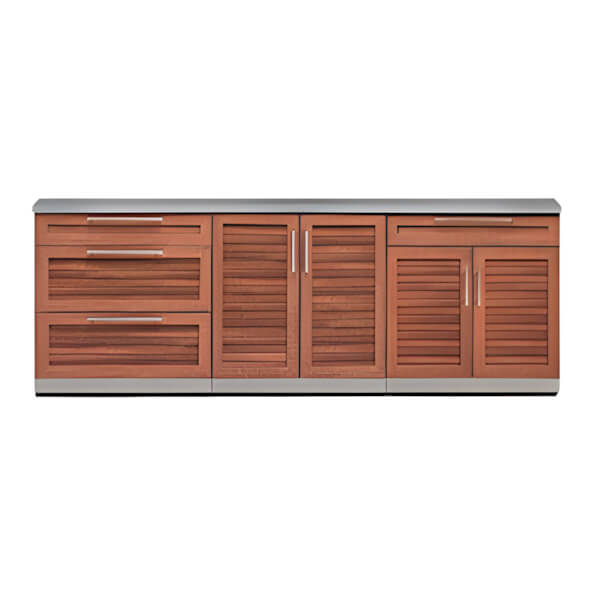 NewAge Outdoor Kitchens Grove 4-Piece Outdoor Kitchen Set with Countertops-65652-Garage Giant