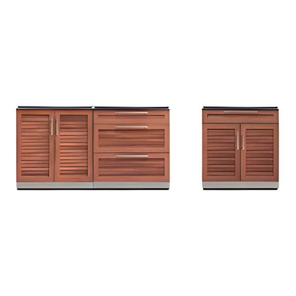 NewAge Outdoor Kitchens Grove 3-Piece Outdoor Kitchen Set (No Countertop)-65684-Garage Giant