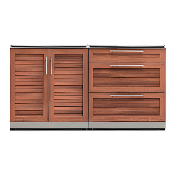 NewAge Outdoor Kitchens Grove 2-Piece Outdoor Kitchen Set (No Countertop)-65711-Garage Giant