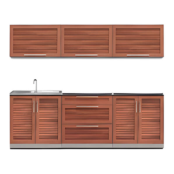NewAge Outdoor Kitchens Grove 6-Piece Outdoor Kitchen Set (No Countertop)-66650-Garage Giant
