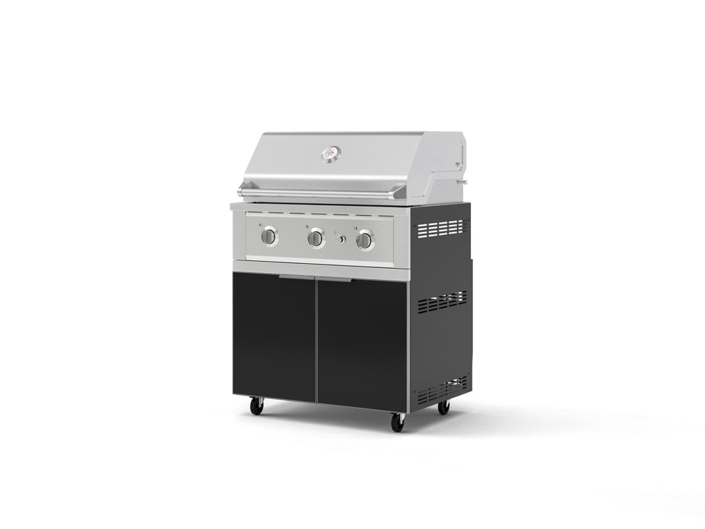 NewAge Outdoor Kitchens Aluminum 2-Piece Cabinet Set with Casters, Grill Cabinet and Performance Grill-72909-Garage Giant