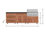 NewAge Outdoor Kitchens Stainless Steel 5-Piece Cabinet Set with Casters and 3 Drawer, Bar, Grill Cabinet, Performance Grill, Countertop-72592-Garage Giant 