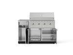 NewAge Outdoor Kitchens Outdoor Grill Island Stainless-Steel 3-Piece Cabinet Set with Sink, Grill Cabinet and Performance Grill-73958-Garage Giant 